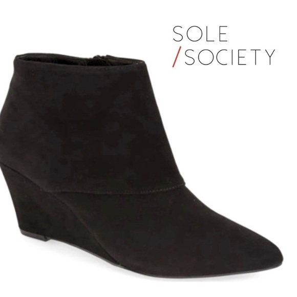 Sole Society Pointed Toe Wedge Bootie - Picture 1 of 15